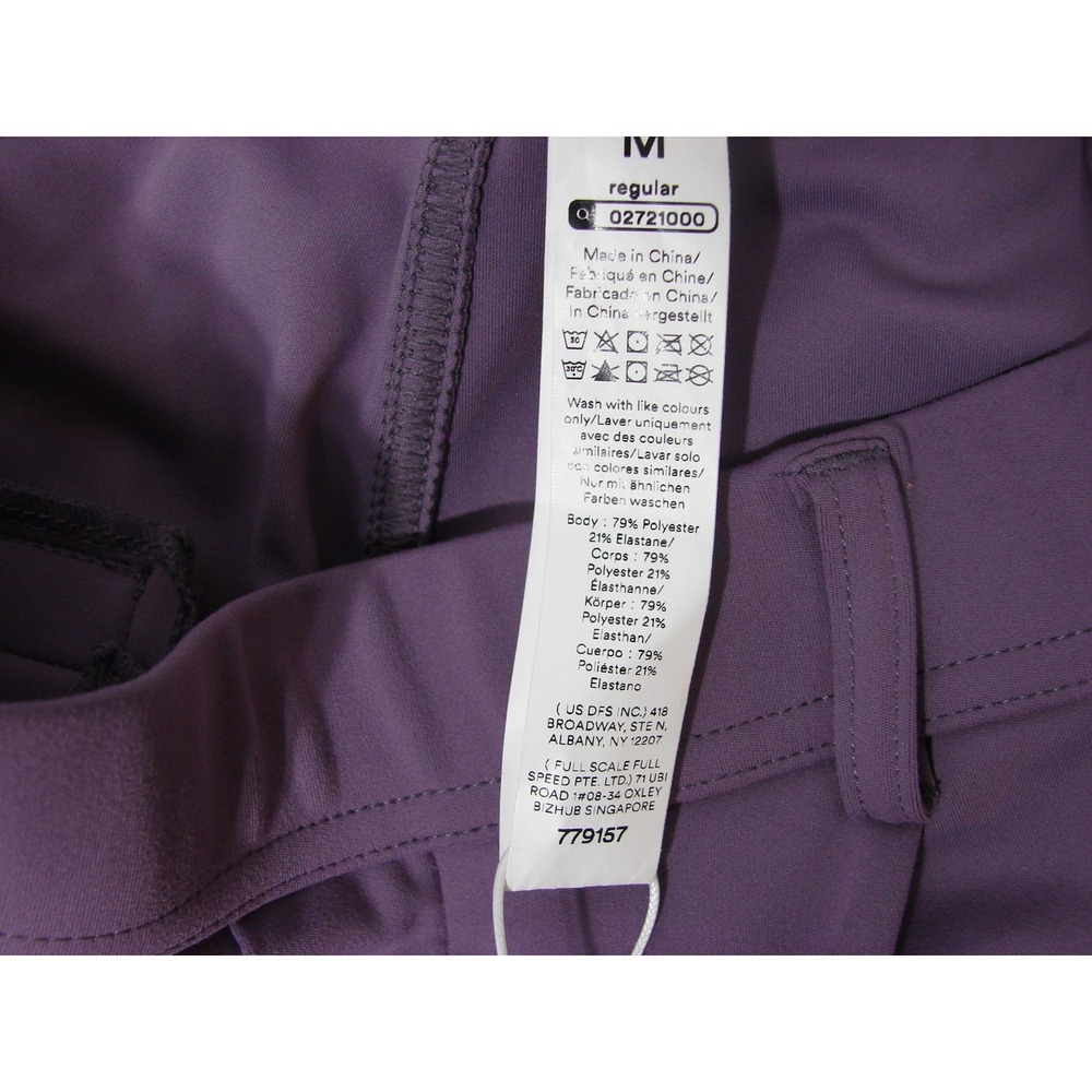 New Halara Flex DayStretch High Waist Pocket Wide Straight Leg Work Pants Purple - Picture 7 of 11